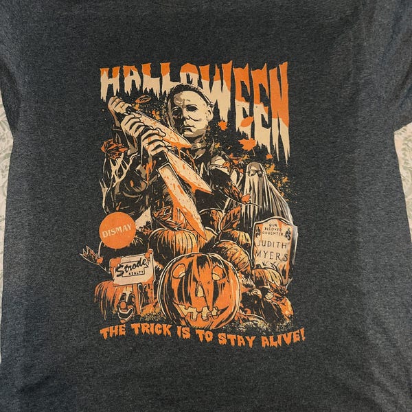 Evil Dead Horror Kult Splatter Walking Hostel Saw Film Halloween T-shirt Noir