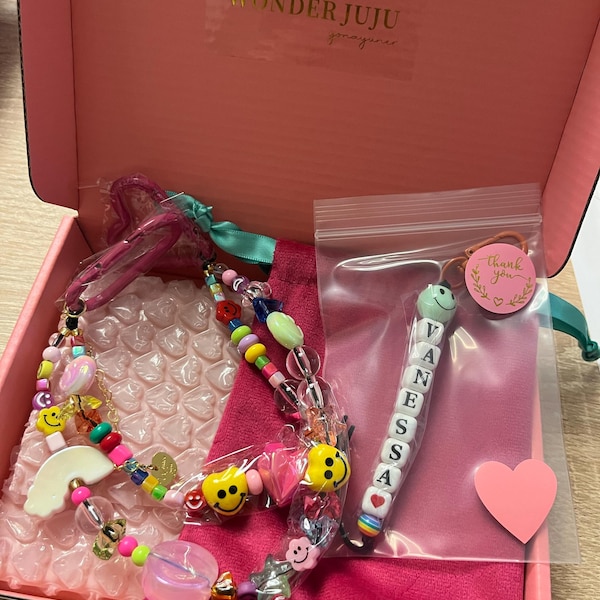 Adorable Happy Face Bag Charm, Multicolored Smiling Face Purse Charm ...