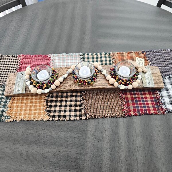 Diy Rag Table Runner Primitive Rag Table Runner, Random Colors - Etsy