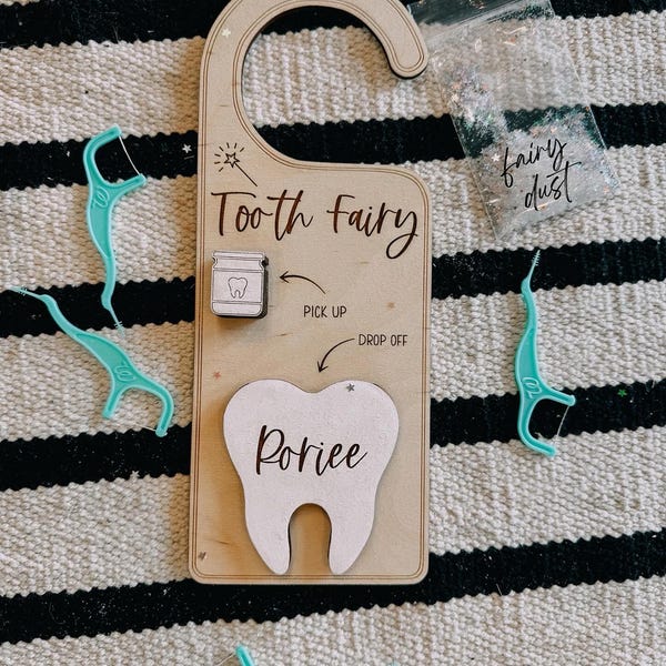 SVG Digital SVG File Tooth Fairy Door Hanger With Pick up and Drop Off ...
