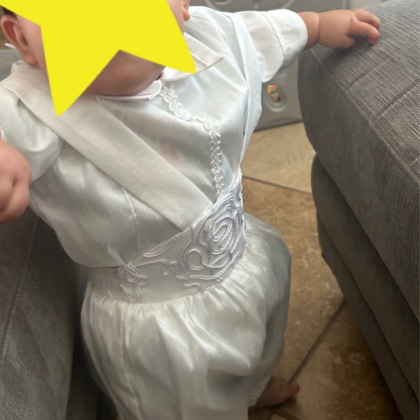 Baby Boy Christening Outfit 9 Pieces Set, White Blessing or Baptism ...