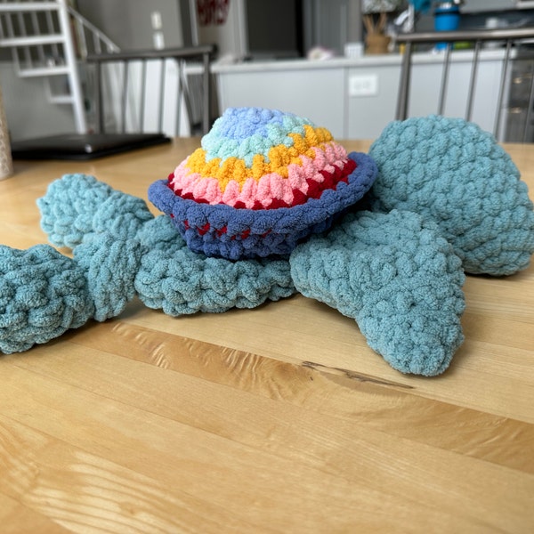 MINI Theo Turtle Knotted Lovey — Crochet Turtle PATTERN - Etsy