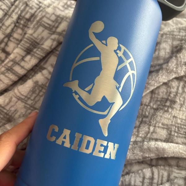 Personalized Laser Engraved Water Bottle With Custom Logo Name Text ...