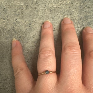 Customer photo from Inactive Etsy Member, Raw Blue Diamond Ring