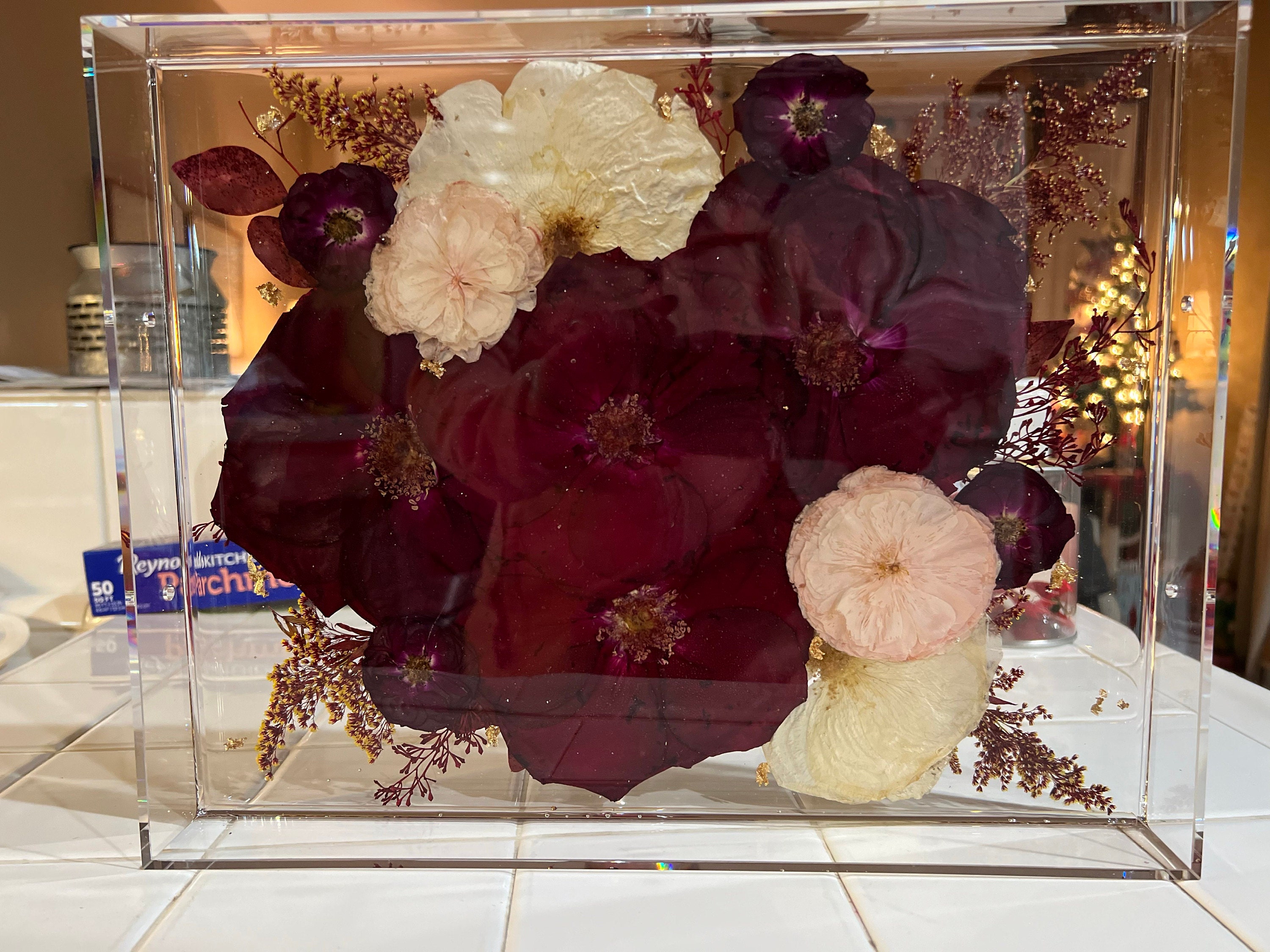 Preserved flowers from Lauren's etsy review