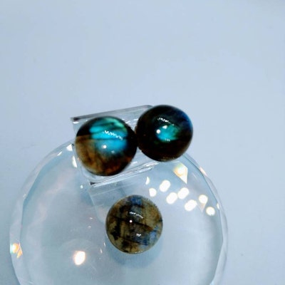 Cabochon Labradorite Naturelle AAA - Poids 326,35 Carats - Taille XXL (83x51,5mm) - Pierre Polie De Madagascar
