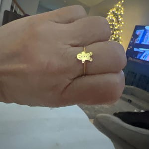 Customer photo, Happy Gingerbread Man Ring