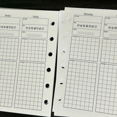 WO2P Planner Insert Week on 2 Pages Insert Printed Planner Insert ...