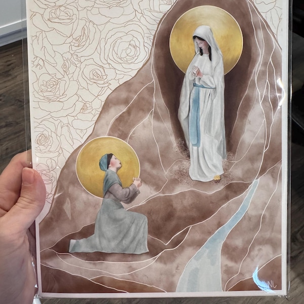 Our Lady Star of the Sea Art Print, Catholic Art, Virgin Mary Art ...