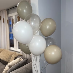 White Sand Latex Balloons For Party Decorations - Elegant Twisting Event Balloons