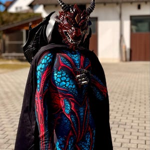 Red Dragon Mask Wearable, Smaug Mask, Alodidae Dragon Mask