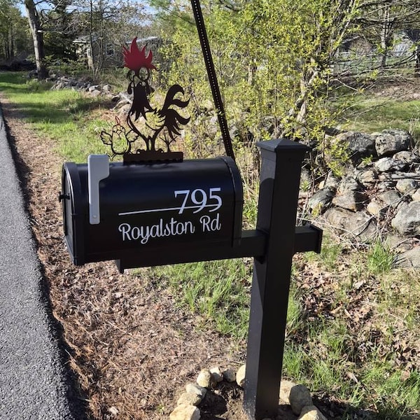 Mailbox Labelers Mailbox Number and Address Decal Mailbox Label Letters Custom Vinyl ...