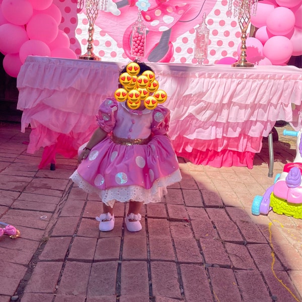 Pink Minnie Mouse Costume. Baby Girl Dress. Minnie Mouse Birthday Dress ...