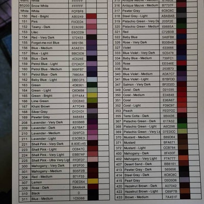PRINTABLE PDF DMC Color Charts Diamond Painting Drill Color Card ...