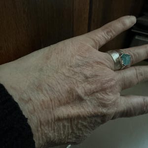 Customer photo from mu6bv3qm, New Raw Aquamarine Ring