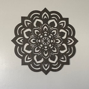 Lotus Flower Mandala Wood Wall Art Decor Wooden Nursery - Etsy