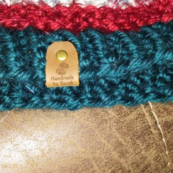 Custom Hat Leather Patch for Baby, Personalized Name Beanie Labels ...