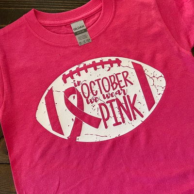 In October We Wear Pink SVG Football Svg Breast Cancer SVG Breast ...