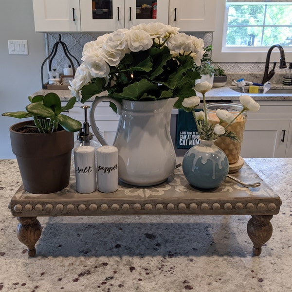 Wood Farmhouse Table Riser Tray - Etsy