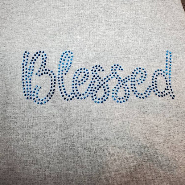 Blessed Rhinestone Template, SS10 Design (digital Download) - Etsy