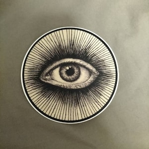 All Seeing Eye Money Dollar Vinyl Sticker - Waterproof Decal For Cars & Laptops
