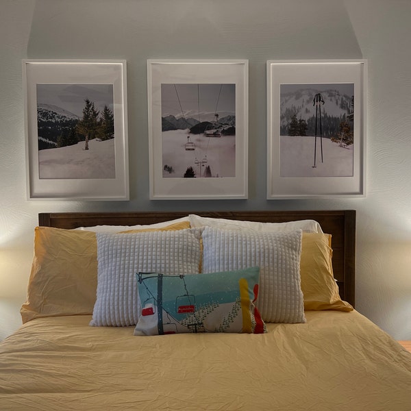 Set of 3 Ski Lift Prints, Printable Winter Chalet Decor, Snowy ...