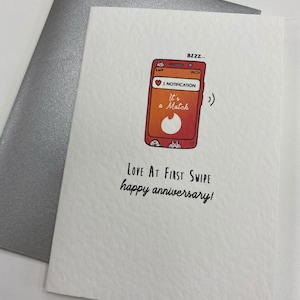 Hinge anniversary card 1 2 3 year anniversary met boyfriend on Hinge swipe right girlfriend
