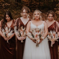 Pampas Grass Cream Tones Wrist Corsage / Dried Rustic Flowers Matching ...