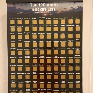 100 Anime Series Scratch Off Poster  Me Time Joy