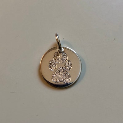 Your Pet's Actual Paw or Nose Print Custom Personalized Pendant ...
