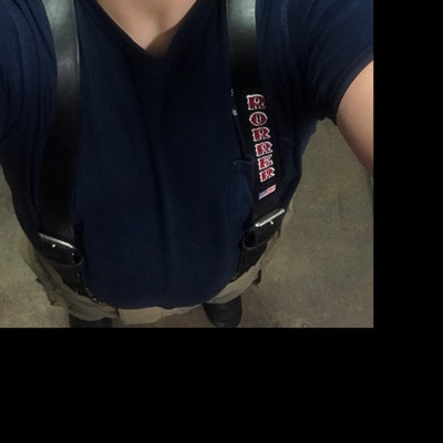 Custom Leather Firefighter Suspenders, Genuine Leather Firefighting