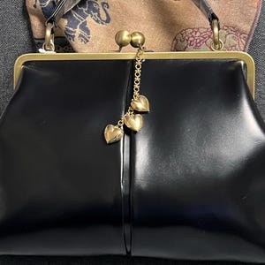 ネックレス・ペンダント Heart Micro Bag (Chain Strap) #5000 MICRO HEART CROSSBODY Red Shiny Vinyl Cross Body Purse by