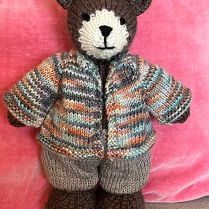 TEAROOM Sock Yarn Bear Jackets Knitting Pattern/ Toy Knitting Pattern ...