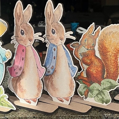 Peter Rabbit Figure Wooden Peter Rabbit Table Decor Peter Rabbit Wooden ...