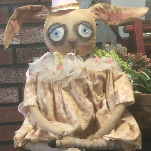 Rabbit Epattern-primitive Bunny Cloth Doll Craft Digital Download ...