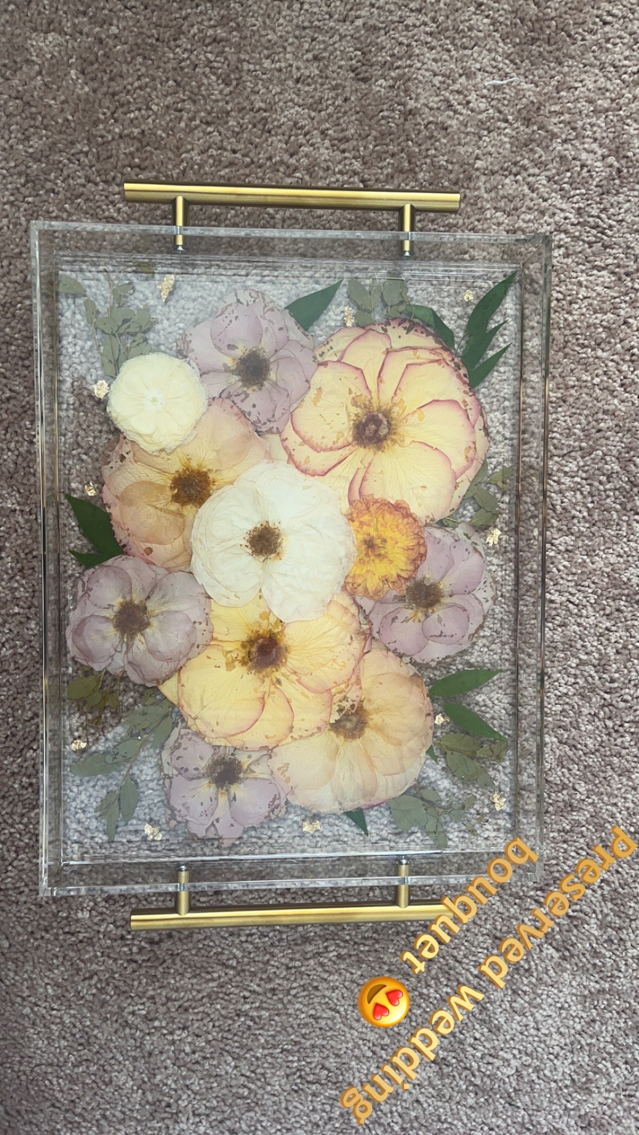 Preserved flowers from Brianna's etsy review