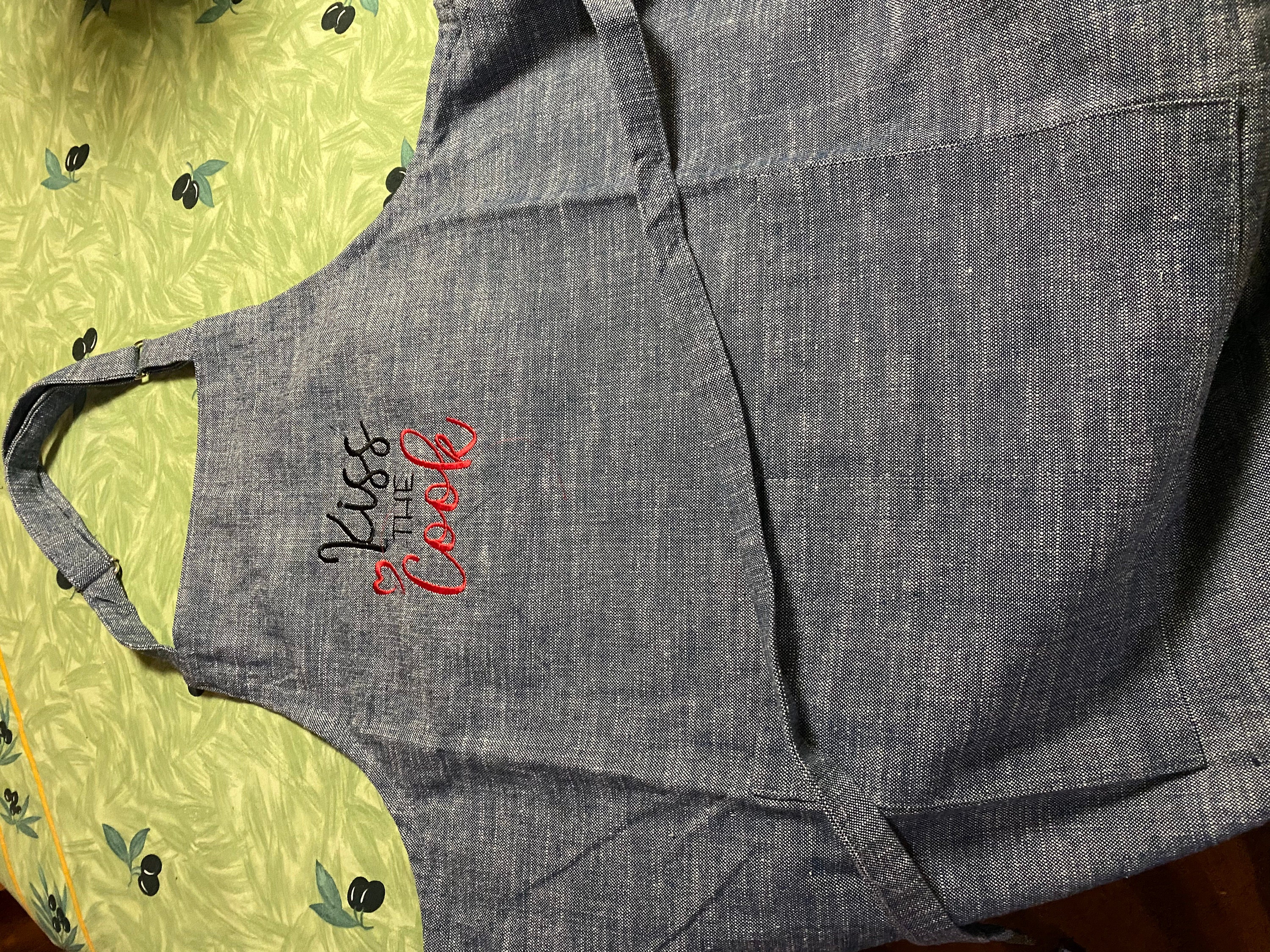 Customer photo for Kiss the cook - Embroidery design