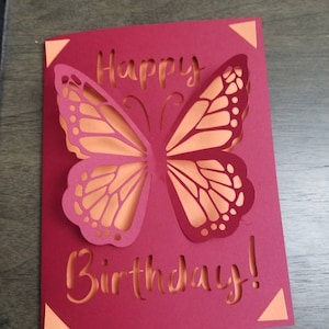 Cricut Joy Butterfly Pop Up Greeting Card Instant Download Etsy