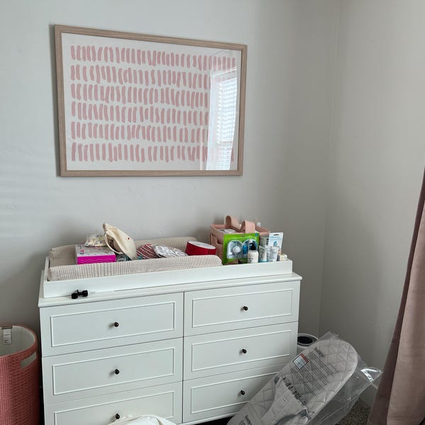 Girls Blush Pink Wall Art Bedroom Decor Baby Girl Nursery Decor Scandi ...