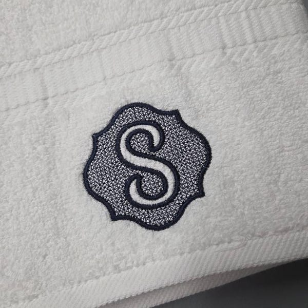 Embossed Monogram. Embroidery Font. Machine Embroidery Design. 6 Sizes ...