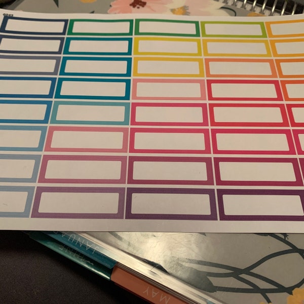 Blank Quarter Boxes Planner Stickers Erin Condren Life Planner (ECLP ...