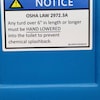 Humorous Osha Sticker Gag OSHA Law Sticker - Any Turd Over 6