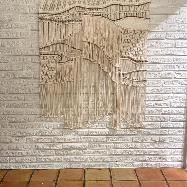 Extra Large Macrame Wall Hanging, Abstract Textile Art for