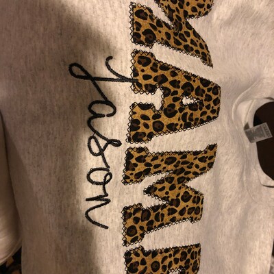 Embroidered Leopard MAMA Sweatshirt