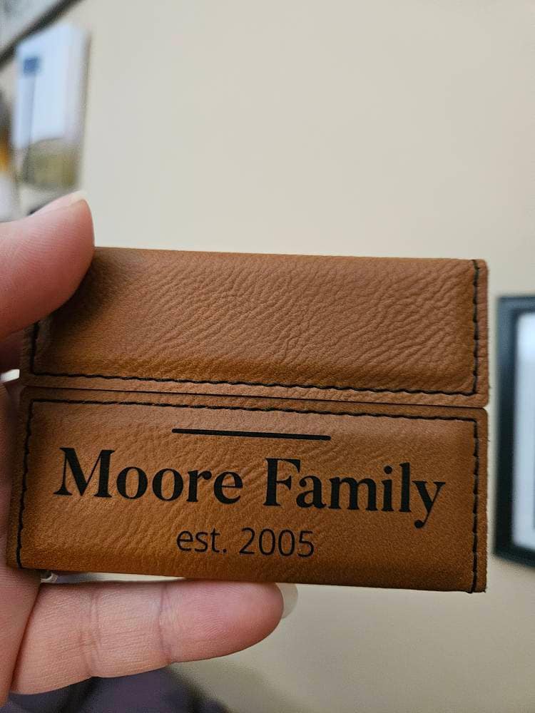 Personalized Business Card Case, Leather Business Card Holder, Engraved Leather with Name, Corporate Gift, Businessman Gift, Office Gift