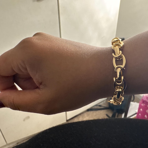Elegant Gold Link Chain Bracelet - Modern Chunky Design main image 1