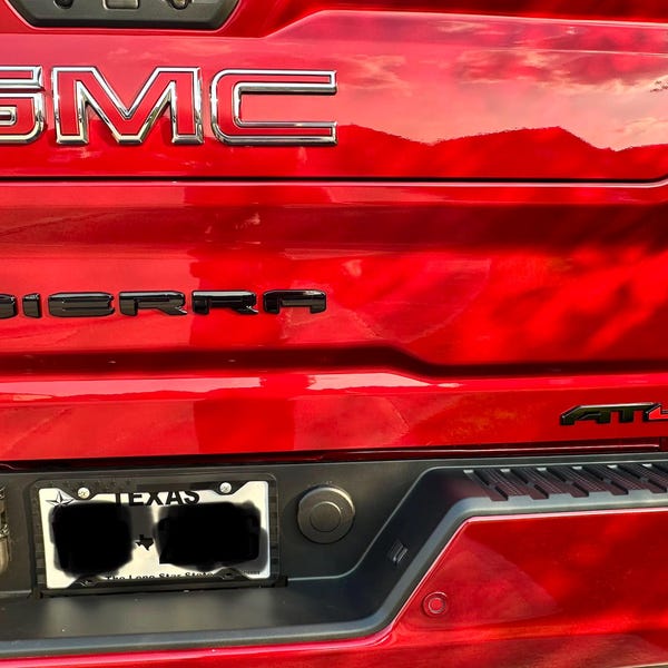Led At4 Emblems NEW Overlay Red Black AT4 HD Overlay Emblem Sierra Fit 2019-2026 GMC ...