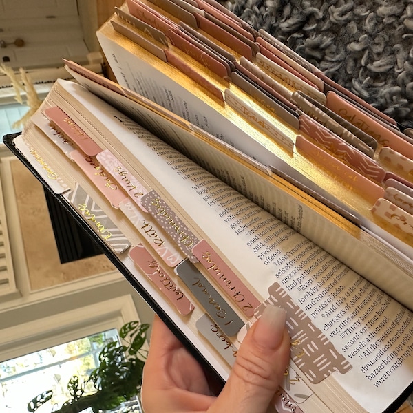 Bible Tabs | Laminated Bible Tabs | Tabs for the Bible | Pretty Bible ...