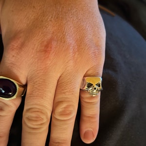 ジョニー・デップレプリカプレーンスカルパイレーツリングスターリング