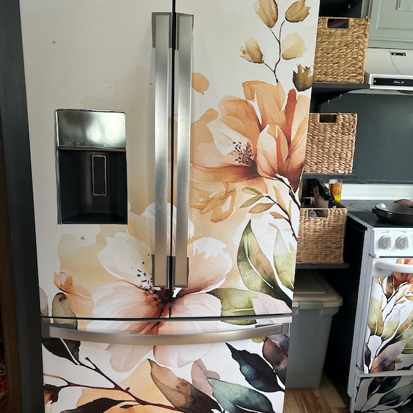 Magnetic Fridge Wrap, Refrigerator Wrap Vinyl Side by Side, Custom ...